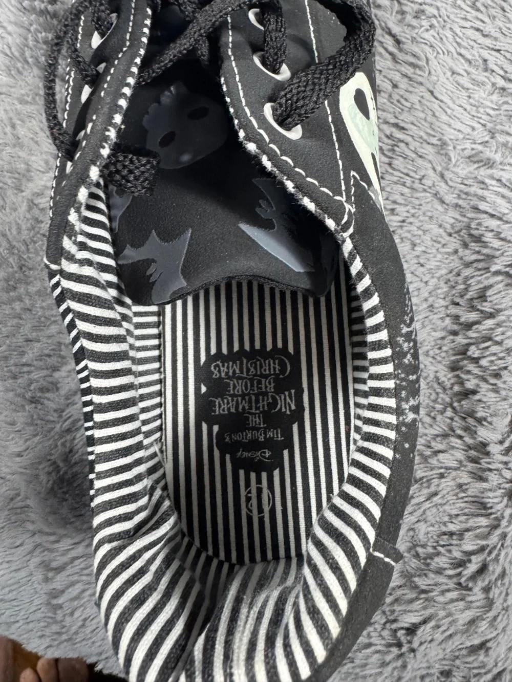Ground Up Disney Jack Skellington Shoes Men's Size 12 Black Glow In The Dark